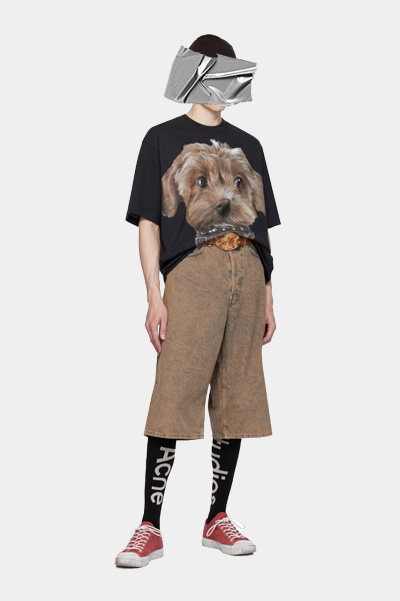 24 S/S printed dog t-shirt faded black