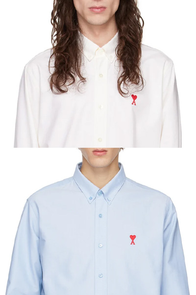 23 S/S chain heart embroidery shirt